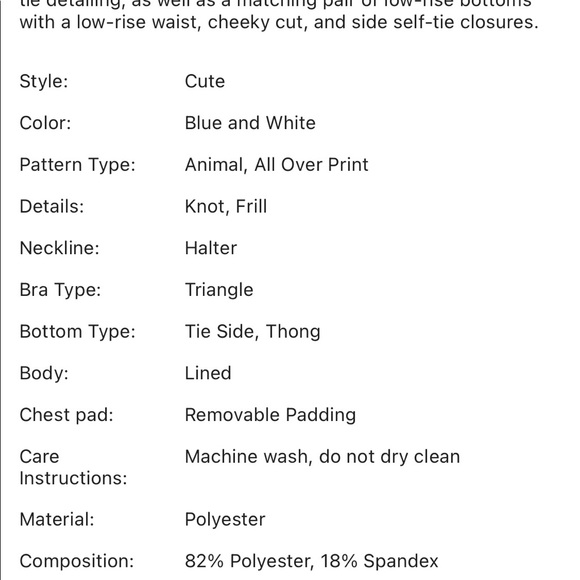 BNIB Gorgeous Blue Butterfly Bikini - Picture 7 of 8